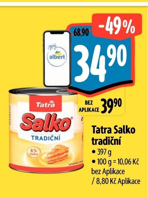 Mléko kondenzované Salko Tatra
