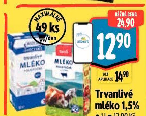 Mléko trvanlivé Jihočeské Madeta - 1,5% polotučné