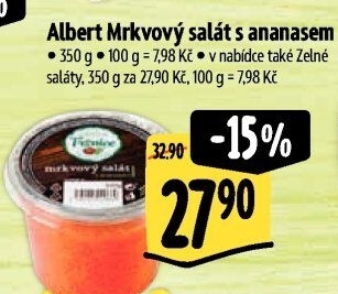 Mrkvový salát s ananasem Albert