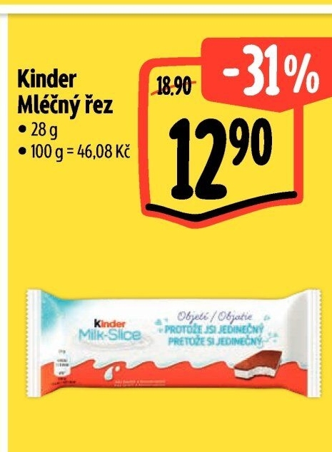 Řez mléčný Kinder