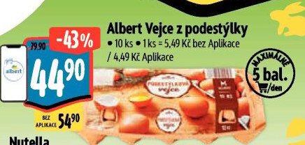 Vejce z podestýlky Albert
