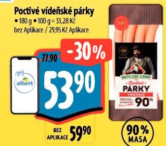 Párky vídeňské poctivé Kostelecké uzeniny