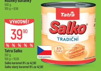 Mléko kondenzované Salko Tatra