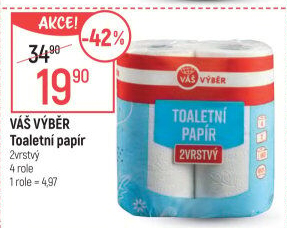 Toaletní papír 2vrstvý Váš Výběr