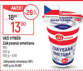 Zakysaná smetana 16% Váš Výběr