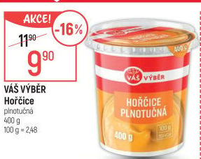 Hořčice plnotučná Váš Výběr