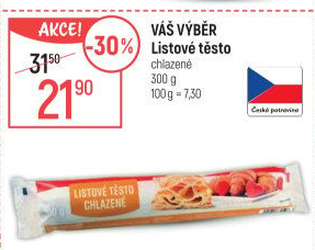 Listové těsto Váš Výběr