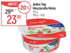 Sýr Mozzarella Minis Jeden Tag