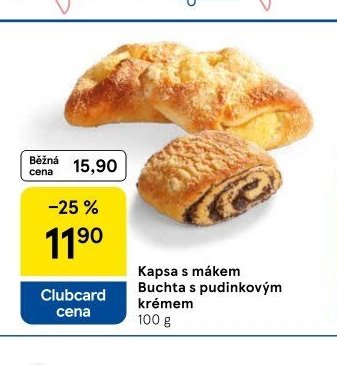 Kapsa s mákem Buchta s pudinkovým krémem