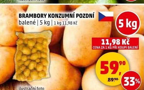 Brambory konzumní pozdní
