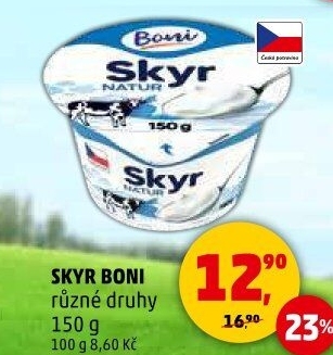 Dezert zakysaný bílý Skyr Boni