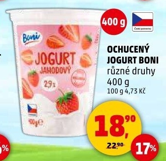 Jogurt ochucený Boni