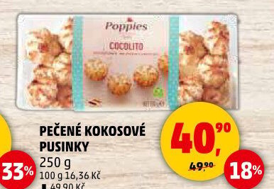 Kokosové pusinky Poppies