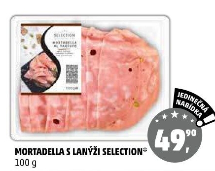 Salám Mortadella s lanýži Selection