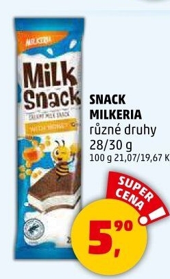 Snack mléčný Milkeria