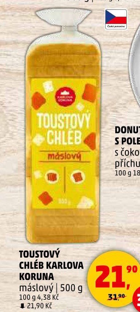 Toustový chléb Karlova Koruna