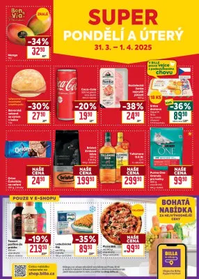 akční leták BILLA 26.3.2025-1.4.2025