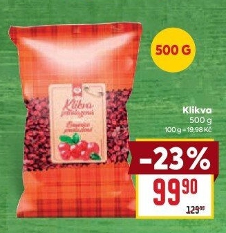 Brusinky klikvy sušené IBK trade