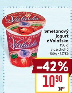 Jogurt smetanový ochucený z Valašska Mlékárna Valašské Meziříčí