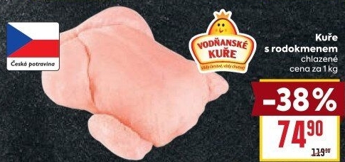 Kuře s rodokmenem Vodňanské kuře