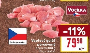 Maso na guláš vepřové Vocílka