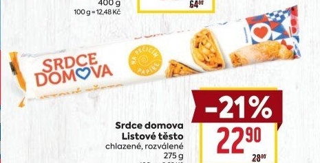 Těsto listové rozválené Srdce Domova