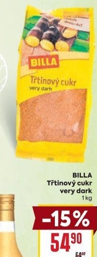 Třtinový cukr Very Dark Billa