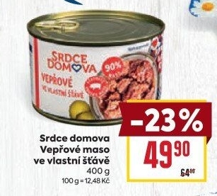 Vepřové maso ve vlastní šťávě Srdce Domova