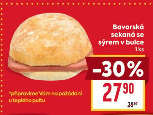 Bavorská sekaná se sýrem v bulce
