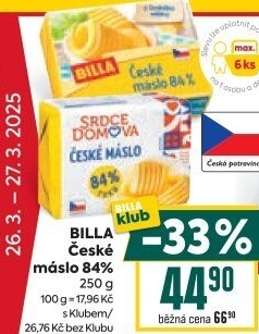 Máslo Billa