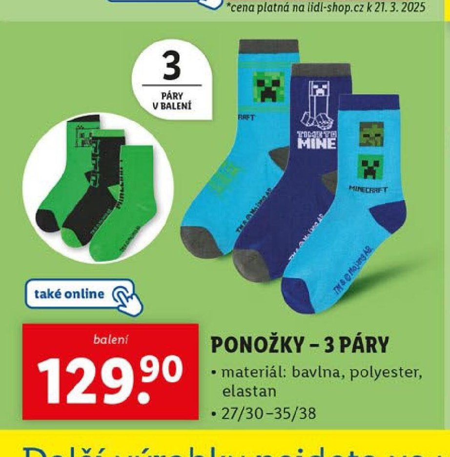 Ponožky - 3 páry