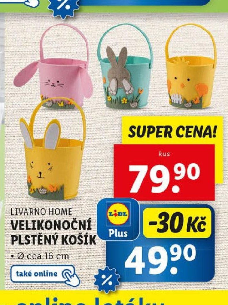 LIVARNO HOME VELIKONOČNÍ PLSTĚNÝ KOŠÍK