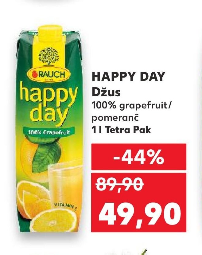 HAPPY DAY Džus 100% grapefruit/pomeranč