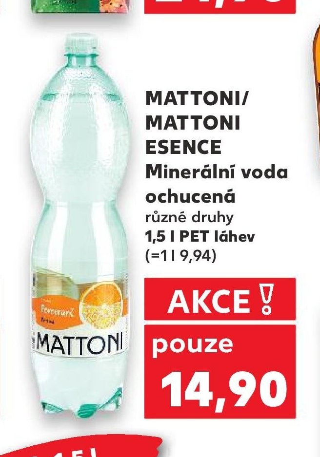 MATTONI/MATTONI ESENCE Minerální voda ochucená