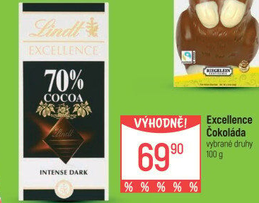 Čokoláda Excellence Lindt