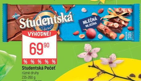 Čokoláda Studentská pečeť Orion