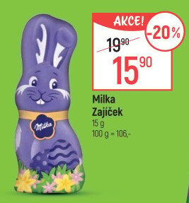 Čokoládový zajíc Milka