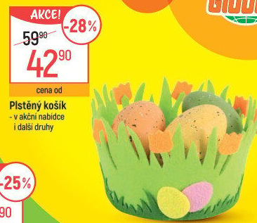 Dekorační košík velikonoční