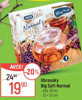 Ubrousky papírové Normal Big Soft