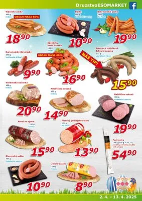 akční leták ESO MARKET 2.4.2025-13.4.2025
