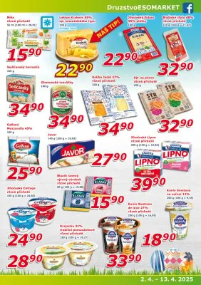akční leták ESO MARKET 2.4.2025-13.4.2025