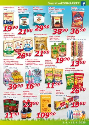 akční leták ESO MARKET 2.4.2025-13.4.2025