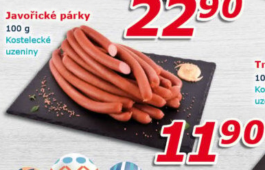 Párky javořické Kostelecké uzeniny