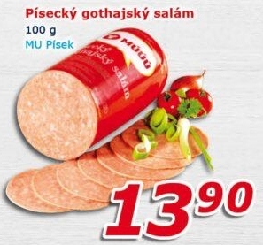 Salám Gothaj Maso uzeniny Písek