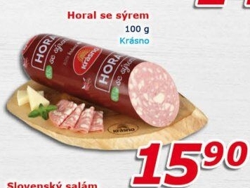 Salám Horal se sýrem Krásno