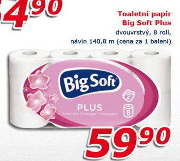 Toaletní papír 2vrstvý Big Soft