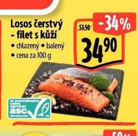 Losos čerstvý - filet s kůží