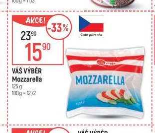 VÁŠ VÝBĚR Mozzarella