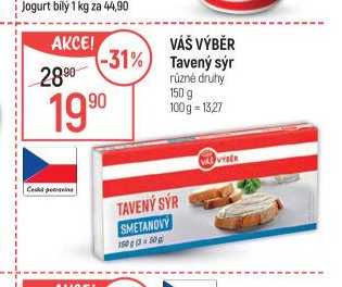 VÁŠ VÝBĚR Tavený sýr