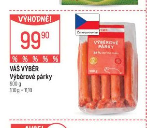 VÁŠ VÝBĚR Výběrové párky